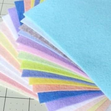 21 Felt Sheets - 12X12 inch Spring Colors Collection - Made in USA - Merino Wool Blend Felt - OTR Felt by RibbonandBowsOhMy