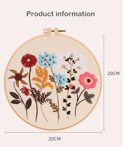 ELTONGUU 3 Sets Embroidery Kit for Beginners Adult Needlepoint Kits Tools - Image 6