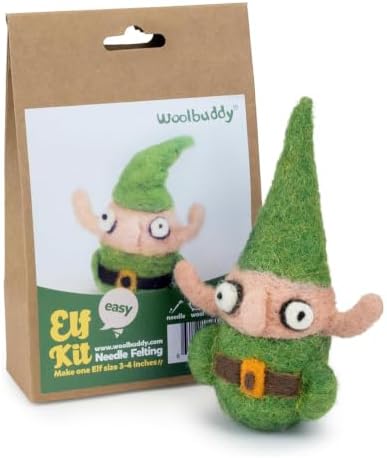 Woolbuddy Needle Felting Starter Kit (Elf) for Beginner & Adults with Tool by Woolbuddy
