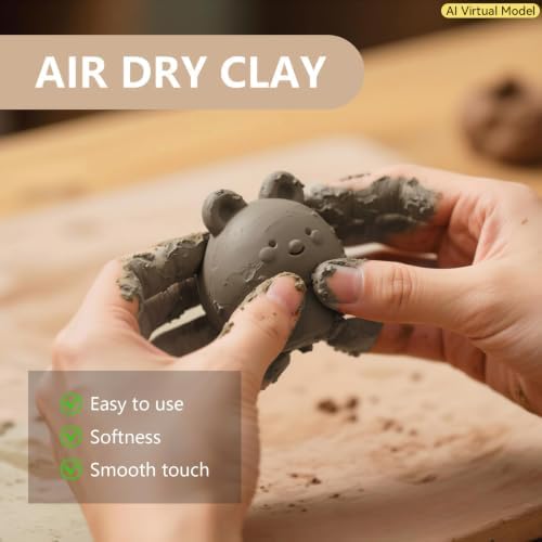 VIBRATITE 10LB Air Dry Clay, Gray Modeling Clay for Pottery & Sculpting - Image 2