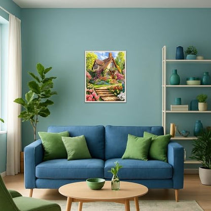 Banket Paint by Numbers Kit for Adults Beginner Landscape DIY Painting Kits for Adults Garden Easy Adult Paint by Number Kits on Canvas Color by Numbers for Gifts Home Wall Decor 16x20 Inch - Image 5