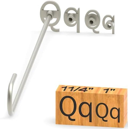 4Pcs Letters Branding Iron for Wood, Leather Branding Stamp (Q q) by PKPKAUT