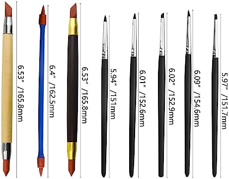 TOVOT 8PCS Silicone Paint Brushes Kit Double-Ended Silicone Clay Tools Rubber Paint Brushes for Crafts Modeling Craving Shaping - Image 2