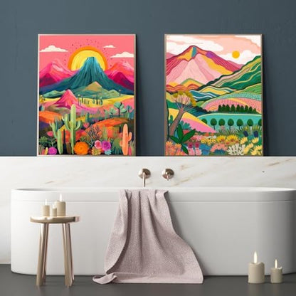 2 Pack Adult Paint by Number Kits on Canvas-Landscapes Paint by Number Adult,Paint by Numbers Kits for Adults With Gifts Box,DIY Landscapes Painting Kits for Gifts Home Wall Decor(16x20inch) - Image 3