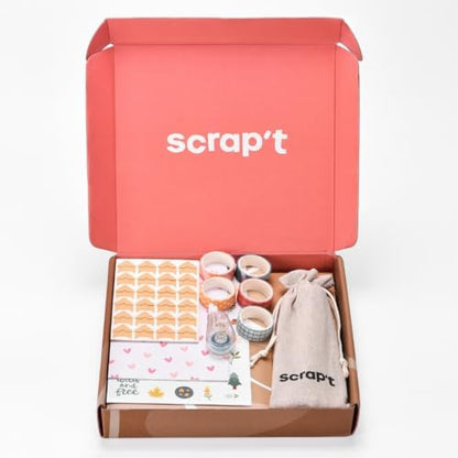 Scrapbook Kit - 80 Page Photo Album DIY Scrapbook - Holds 300+ Photos, with Metallic Pens, 150+ Stickers, Glue Pen, Washi Tapes, Backing Paper, Photo Corner Stickers (Starter Kit - 8 x 8 Inch, Kraft) - Image 2