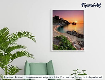 Figured'Art Paint by Numbers Kit for Adults Quiet Beach at Dusk 16"x20" - Craft Art Painting DIY Kit Rolled Canvas Without Frame - Image 4