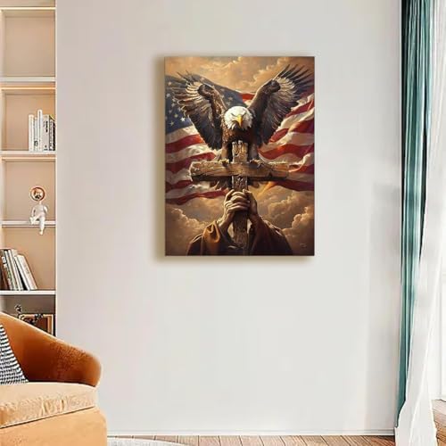 Paint by Numbers Kit for Adults-National Flag, DIY Oil Painting 16x20In - Image 2