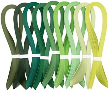 Pestal Dark Green Tone Quilling Paper Strips 3mm 5mm 10mm Paper Quilling Strips Forest Green for Crafts Colored Single Color Origami Paper Filigree Strips (3mm-0.12inch) - Image 4