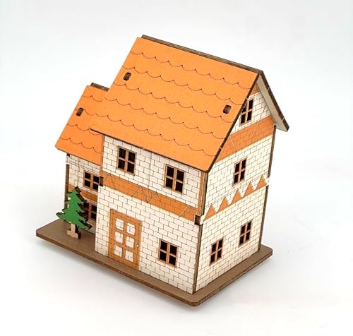 Log Cabin 3D Wooden House Puzzle,DIY Mini Building Model Kit，004 - Image 6
