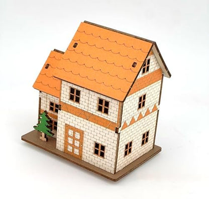 Log Cabin 3D Wooden House Puzzle,DIY Mini Building Model Kit，004 - Image 6