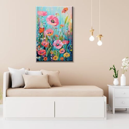 JOOZ Flower Paint by Number for Adults with Easel, 5D Paint by Numbers Kit - Image 4