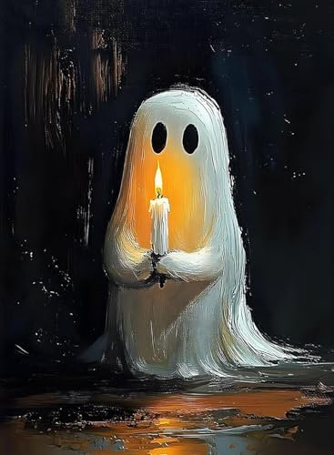 AIBOERL Paint by Numbers Kit for Adults Beginner,Halloween Ghost, 12X16In by AIBOERL