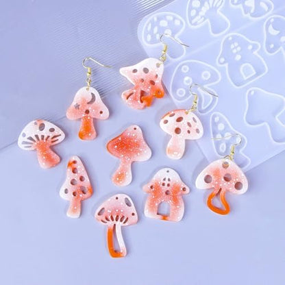 3 PCS Mushroom Earring Resin Molds for DIY Earrings Pendants Keychains - Image 4