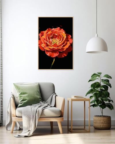 Mowana Peony Paint by Numbers Kit for Adults Beginners - Image 6