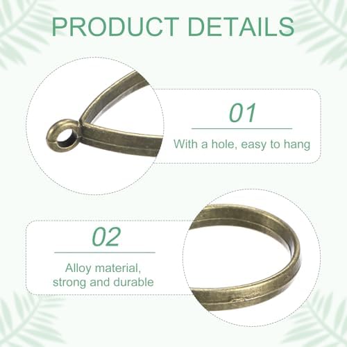 M METERXITY 20-Pack Open Bezels for Resin, Teardrop Shape Open Back Bezel Pendants for Resin Jewelry Making/DIY Earrings Necklace, Alloy Hollow Frame Pendants [Bronze Tone] - Image 2