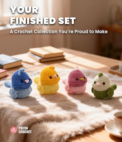 PAITIN Crochet Starter Kit – Easy DIY Craft Set for Adult Beginners, Handmade Yarn Art Project with Video Guidance (Parrot) - Image 4