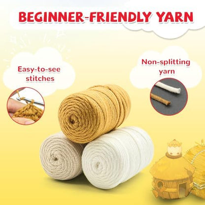 SGIBYN Crochet Kit for Beginner - DIY 3 Chickens Amigurumi Set - Image 5
