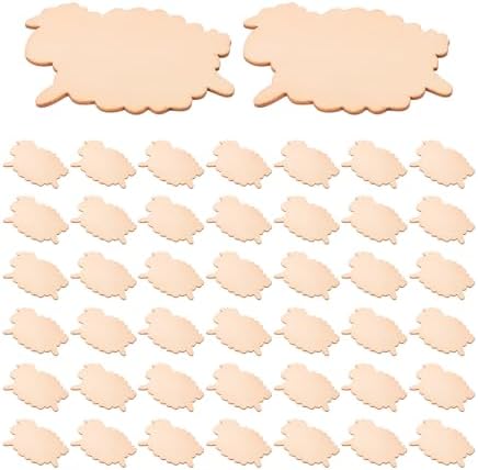 50pcs Sheep Decor: Unfinished Animal Wood Cutout - Sheep Shape Wooden Craft Blank for Holiday Painting Birthday Party Wedding Decoration by CIMAXIC