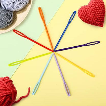 LoveInUSA 100PCS Yarn Needles for Kids & Beginners, 2.7inch Large Eye Plastic Knitting Sewing Needles for Crochet, Weaving, Tapestry, Christmas Craft Gifts, DIY Sewing Handmade Crafts - Image 4