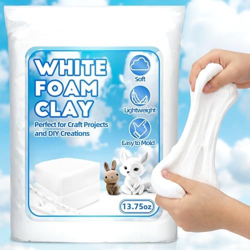 RAINFLOW White Foam Clay - Moldable Cosplay Foam Clay Soft Squishy by Unknown