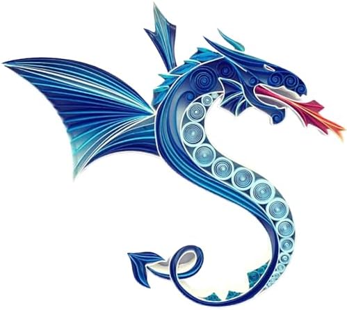 Little Fire Dragon Paper Quilling Kit Adult Craft Great for DIY Craft Workshop, Home Decoration,Birthday Gift,Adult Friend interaction.It's Suitable for Adult and Craftsmen.Creative Stress Reliee. by MerainMe