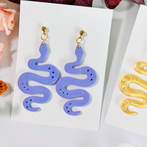 Xaekicr Polymer Clay Cutter Snake Shape – Curvy Clay Earring Cutter for Polymer Clay Jewelry, Bold Clay Tools for DIY Earrings, Halloween Crafts and Y2K Accessories - Image 4
