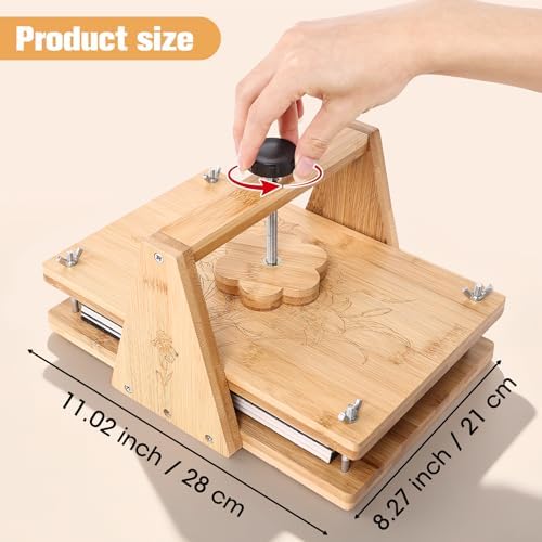 Bemoauty Flower Pressing Kit for Adults and Teens, 6 Layers Wood Flower Press 11.8" x 8", Flower Preservation Kits with 6 Sponge Sheet, Drying Plates and 24 Lining Papers, DIY Art & Crafts Gift - Image 5