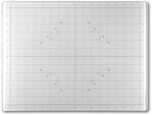 GLASSBOARD STUDIO True White Glass Craft Mat (13.5x18in) - Magnetic, Heat & Scratch Resistant, Stain-Proof for Crafting, Cutting, Painting, Mixed Media Artwork - Grid & Angle Lines, Non-Slip Feet by GlassboardStudio