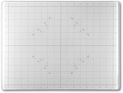 GLASSBOARD STUDIO True White Glass Craft Mat (13.5x18in) - Magnetic, Heat & Scratch Resistant, Stain-Proof for Crafting, Cutting, Painting, Mixed Media Artwork - Grid & Angle Lines, Non-Slip Feet by GlassboardStudio