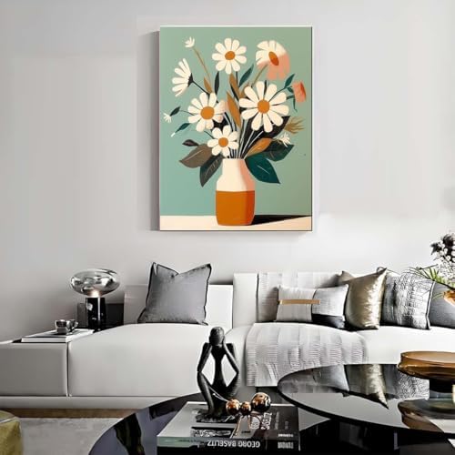 Lzyueyuan Flowers Stamped Cross Stitch Kits for Adults Beginner,Cross Stitch Ornament Kits Counted Embroidery Needlepoint Kits Home Decor 11.8X15.7inch - Image 3