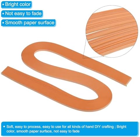 PATIKIL 720pcs Quilling Strips Paper 1/8"(3mm) 21"(54cm) Origami Paper Quilling Strip for Art DIY Hand Craft Christmas, Orange - Image 3