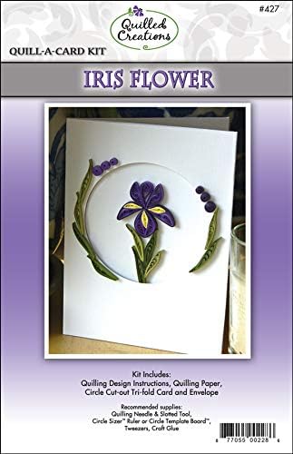 Quilled Creations Iris Flower Quill-A-Card Quilling Kit by Quilled+Creations