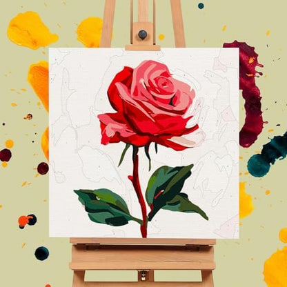Offito Framed Paint by Numbers Kit for Adults Beginners, Rose Flowers - Image 4
