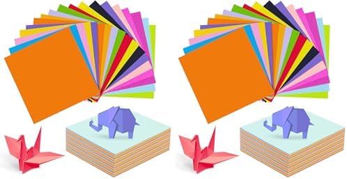 SenseYo 500 Sheets Origami Paper Kit for Easy Fold Paper Beginner, 20 Colors 4 Inch x 4 Inch (Pack of 2) by SenseYo