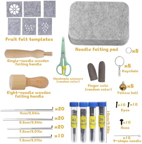 SOCNITC 20 Colors Needle Felting Starter Kit with Tools for Beginners - Image 2