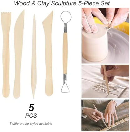 27 PCS Clay Tools Kit | Practical Polymer Clay Sculpting Set for Adults | Ideal for Air Dry Clay Pottery Craft, Dotting, Carving, Drawing, Molding, Modeling, Shaping, Baking - Image 6