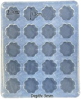 Angel Wings Glossy Mini Flowers Earring Resin Mold Flower Shape Silicone Molds Epoxy Mold for DIY Earrings, Ear Studs, Key Chains, Pendant, Jewelry Making Crafts, Chocolate Cake Mold - Image 2