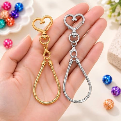 10PCS Beadable Keychain Bars Mixed Color Chain Keychains Key Chain Making Kit - Image 6