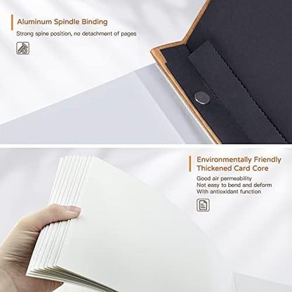 Popotop Large Photo Album Self Adhesive 4x6 5x7 8x10 Scrapbook Album DIY Picture Book,Gifts for Mom,Family Baby and Wedding,with Metal Pen and Plastic Board - Image 7