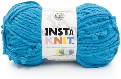 Lion Brand Yarn InstaKnit Beginner Yarn for Knitting, Never Blue Over You, 1 Pack by LionBrandYarn