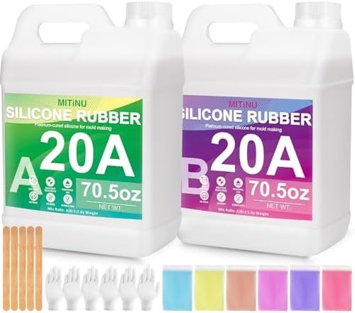 Silicone Mold Making Kit -141oz Total 20A Liquid Silicone Rubber by MITINU
