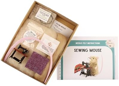 Wizardi Beginner Needle Felting Kit for Adults - Sewing Mouse. Animal Felting Kit 8cm Tall. Felting Tools. Wool Felting Supplies. Felt Crafts. Wool Felt. The Makerss - Image 3