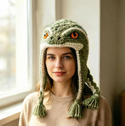 smtsmt Fantasy Hood Hat DIY Crochet Kit Series (Green) - Image 4