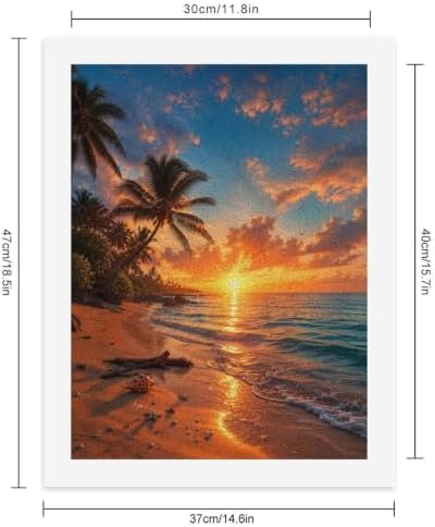 Bozfoxa Paint by Numbers Kit for Adults Beginner Tropical Sunset Art - Image 2