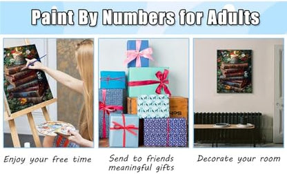 Ycydilirab Paint by Numbers Kits for Adults-Books Paint by Number Adult,Paint by Number Kits on Canvas,Number Painting for Adults,for Home Wall Decoration and Gifts 16X20 inch - Image 7