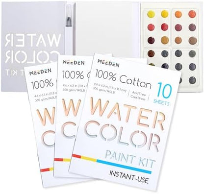 MEEDEN Portable Watercolor Paint Set: Travel Watercolor Kit 3 Pack by MEEDEN