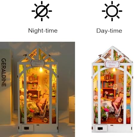 DIY Book Nook Kit-DIY Miniature Booknook Kit w/LED, Sunshine Diary - Image 6