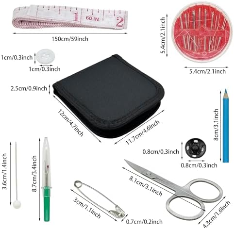 Yayatty 98 PCS Needle and Thread Sewing Kit for Adults, Basic Hand Sewing Starter Set Including Spools of Thread, Sewing Needles, Scissors, Thimble, Tape Measure for Beginners, Home, Travel - Image 4