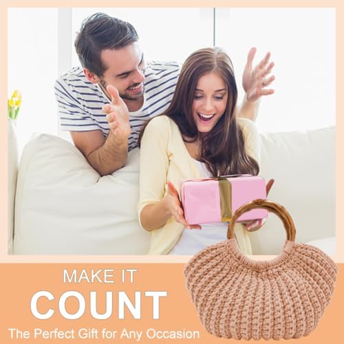 ACRNIGHEET Crochet Bag Kit for Adults Khaki Handbag Kit for Beginners Tote Bag Set with Step-by-Step Instructions and Video Guidance - Image 7