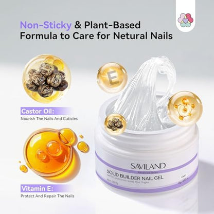 SAVILAND Solid Builder Nail Gel Non-Sticky 3D Nail Gel - Image 5